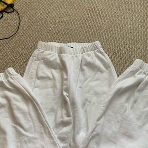 RARE white brandy melville sweatpants